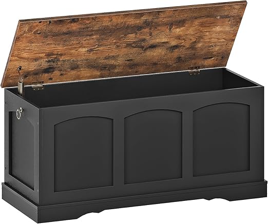 39.4" Storage Chest Bench with Lift Lid, Toy Chest with Safety Hinge