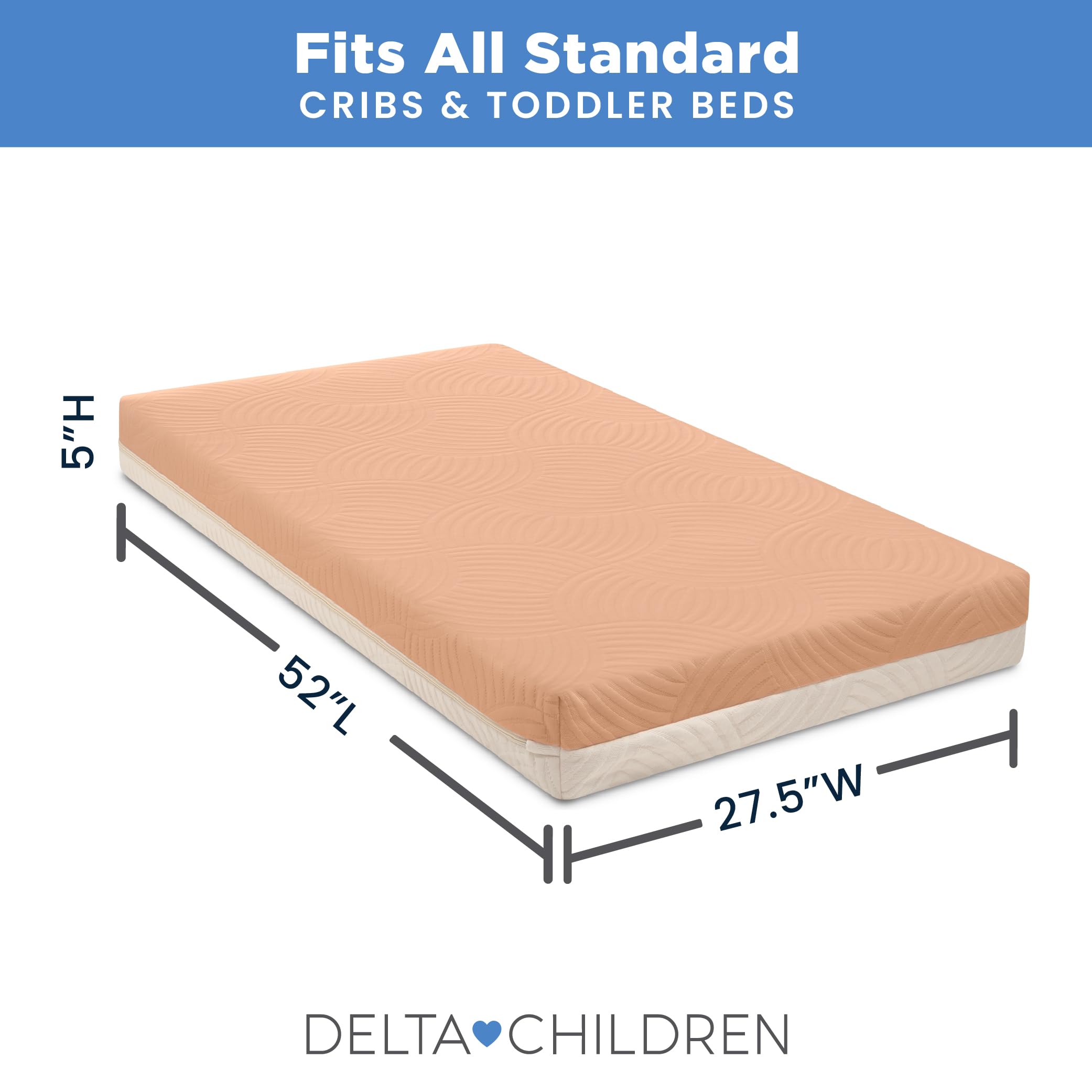 Breathable Crib and Toddler Mattress with Washable Cover