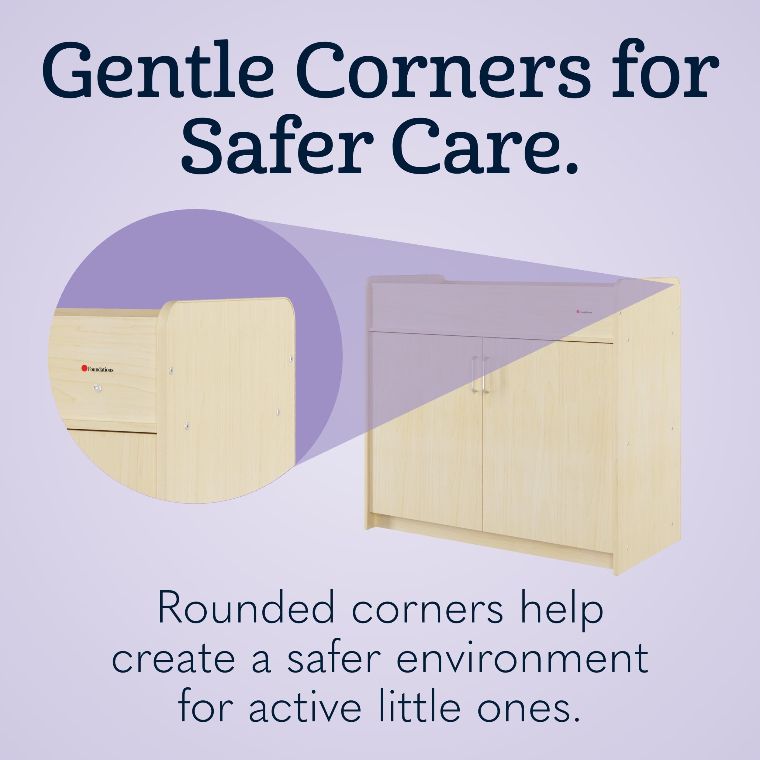 Daycare Changing Table with Storage Shelves and Safety Strap