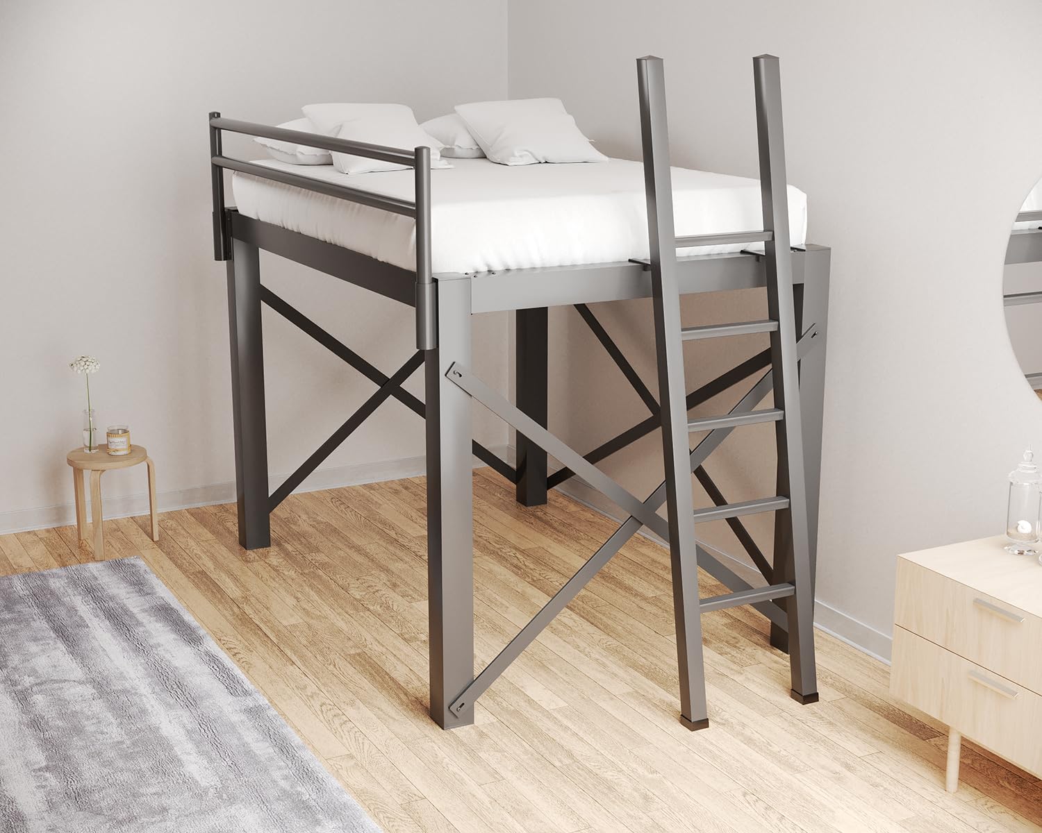 Queen Size Heavy Duty Adult Loft Bed