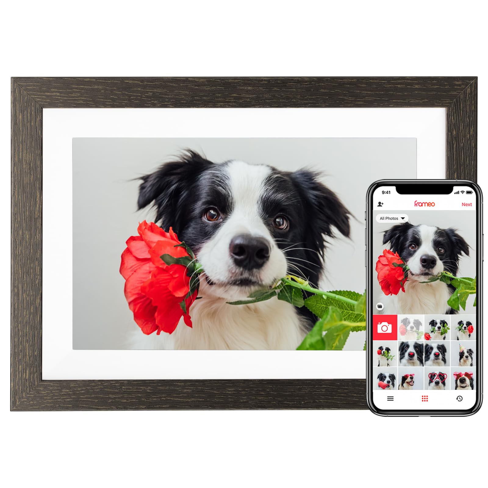 10.1'' Frameo Digital Picture Frame, 32GB WiFi Digital Photo Frame