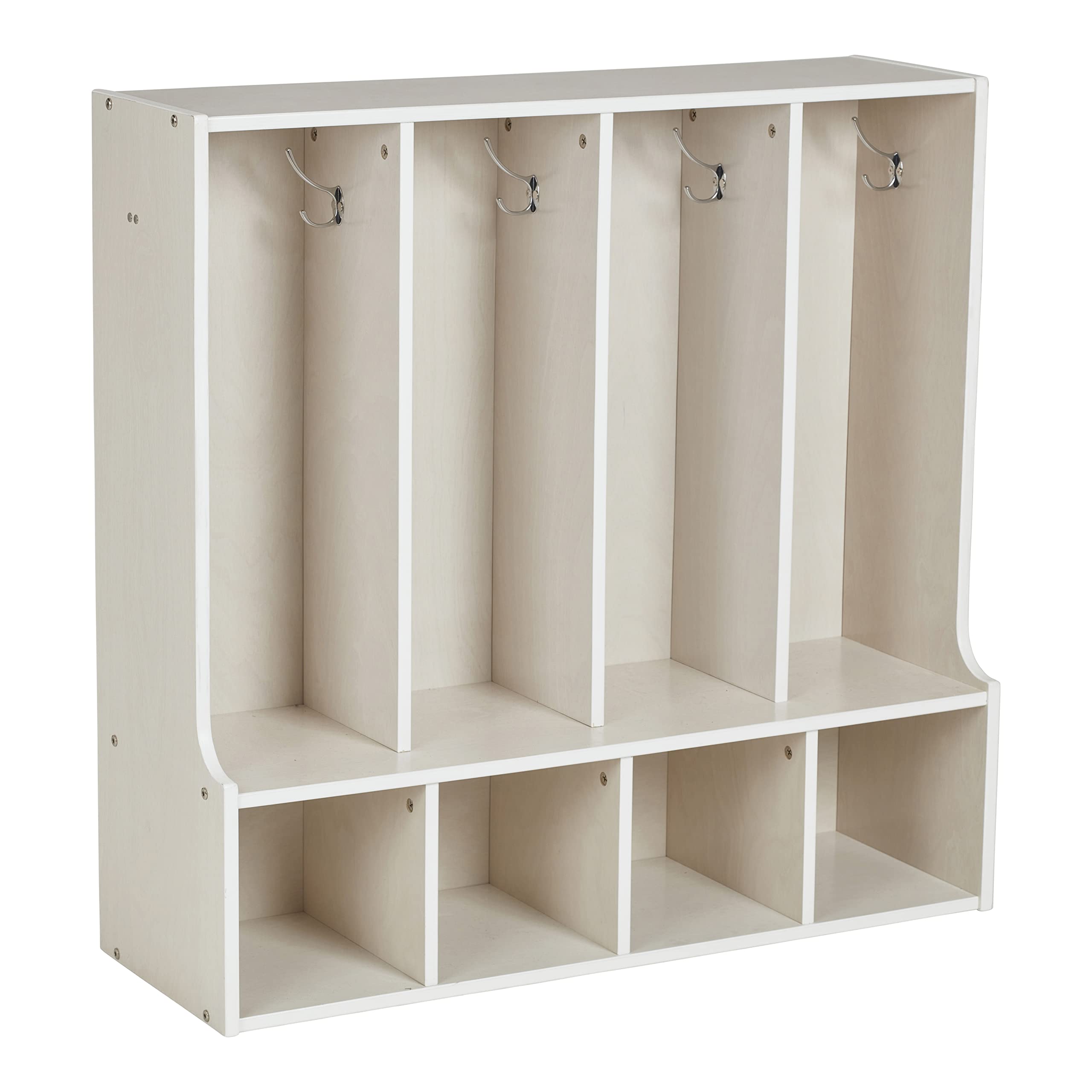 4-Section Toddler Coat Locker with Bench