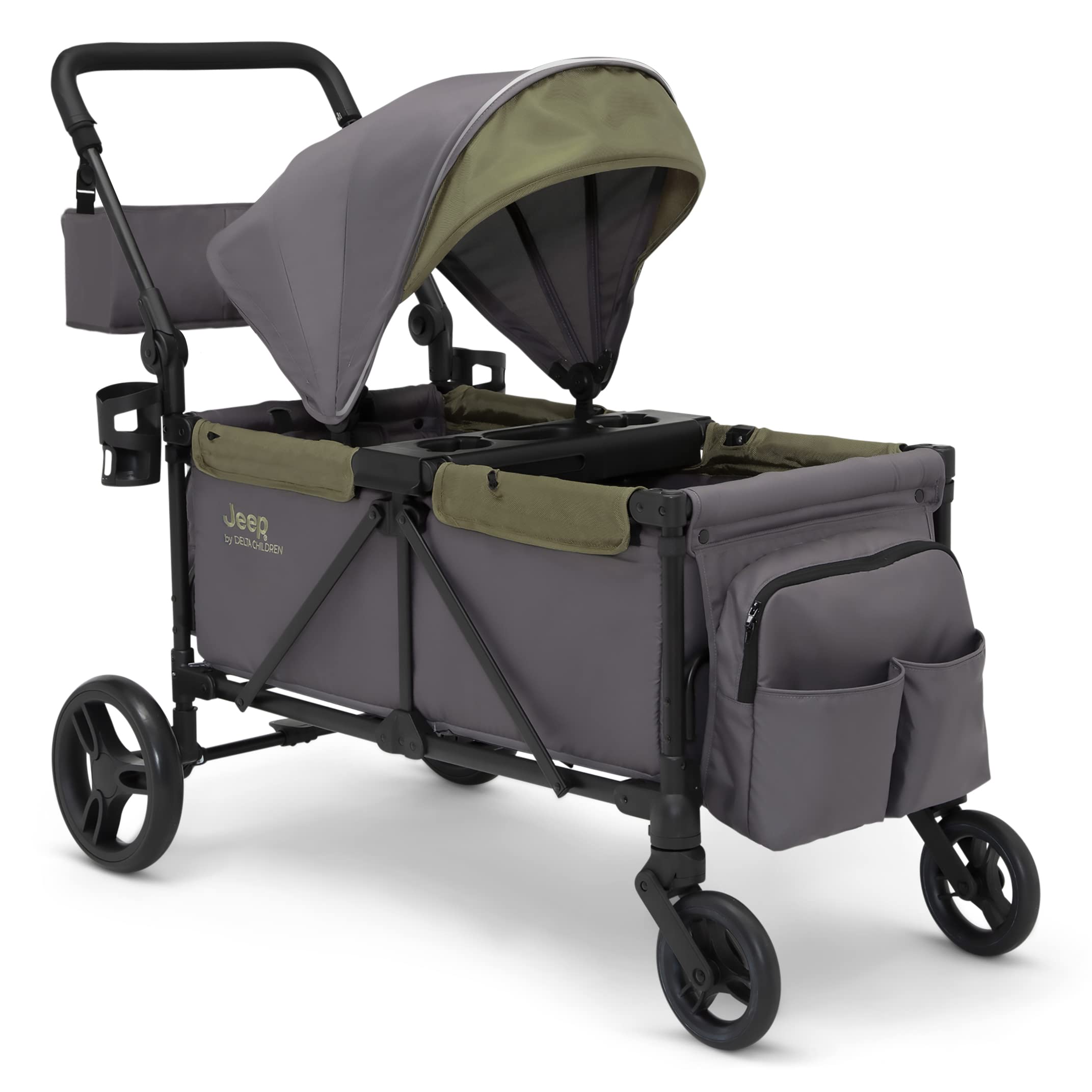 Jeep Sport All-Terrain Stroller Wagon - Includes Canopy, Parent Organizer