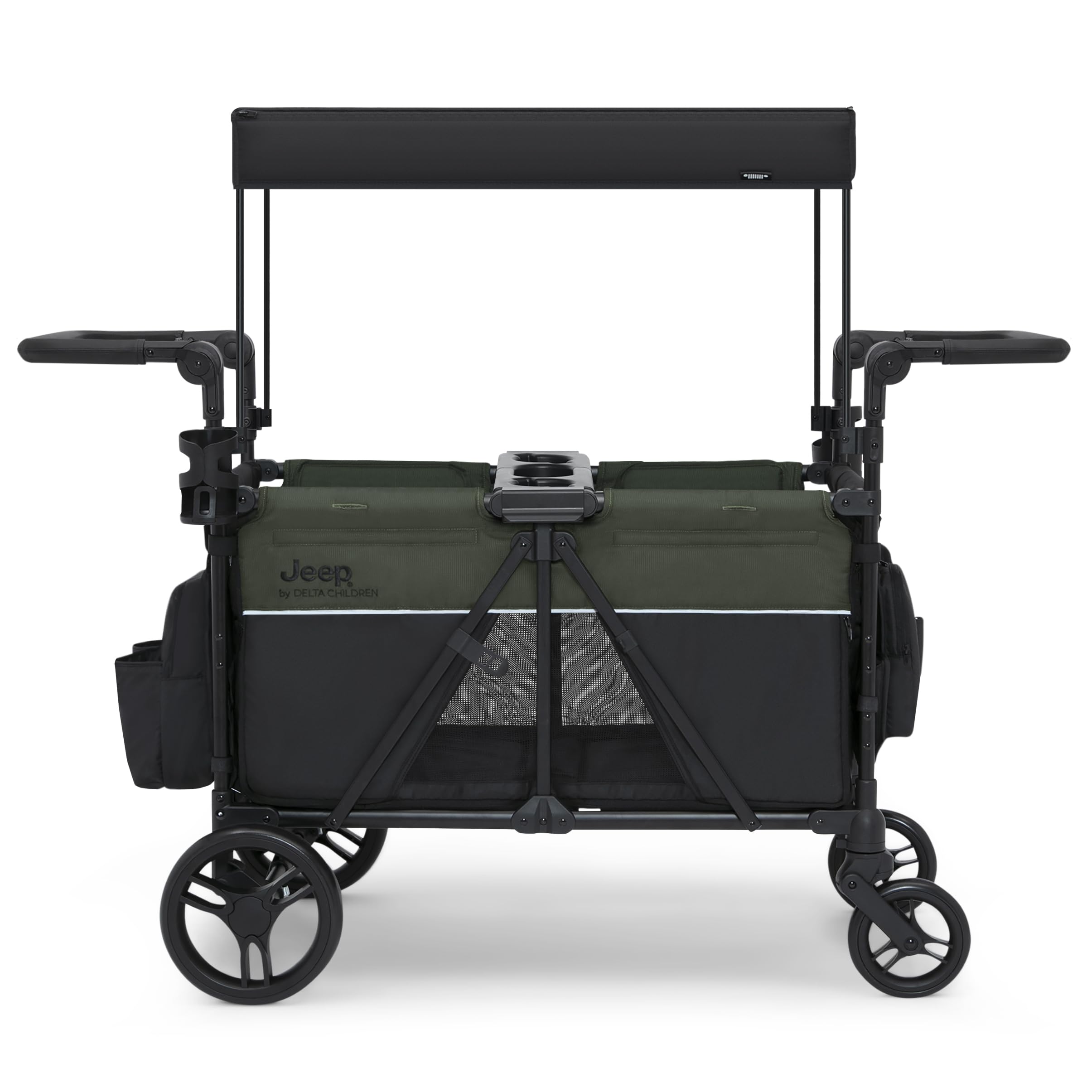 Stroller Wagon by Delta Children Premium Wagon for 2 Kids with Convertible Seats