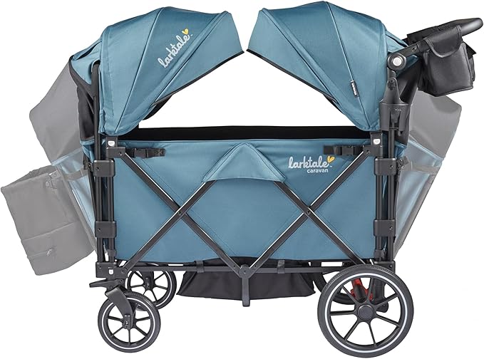 Caravan V3 Stroller, 2-Seater Kids Wagon, 207 lb Capacity, Byron Black