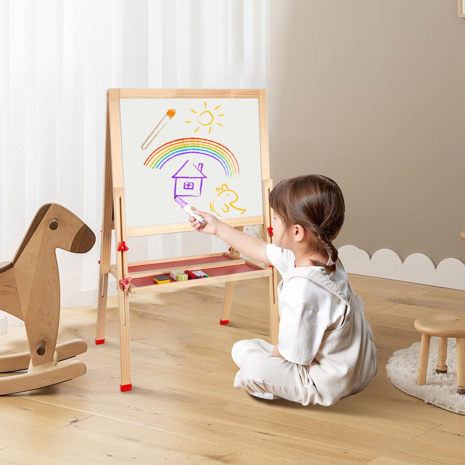Double-Sided Adjustable Kids Art Easel