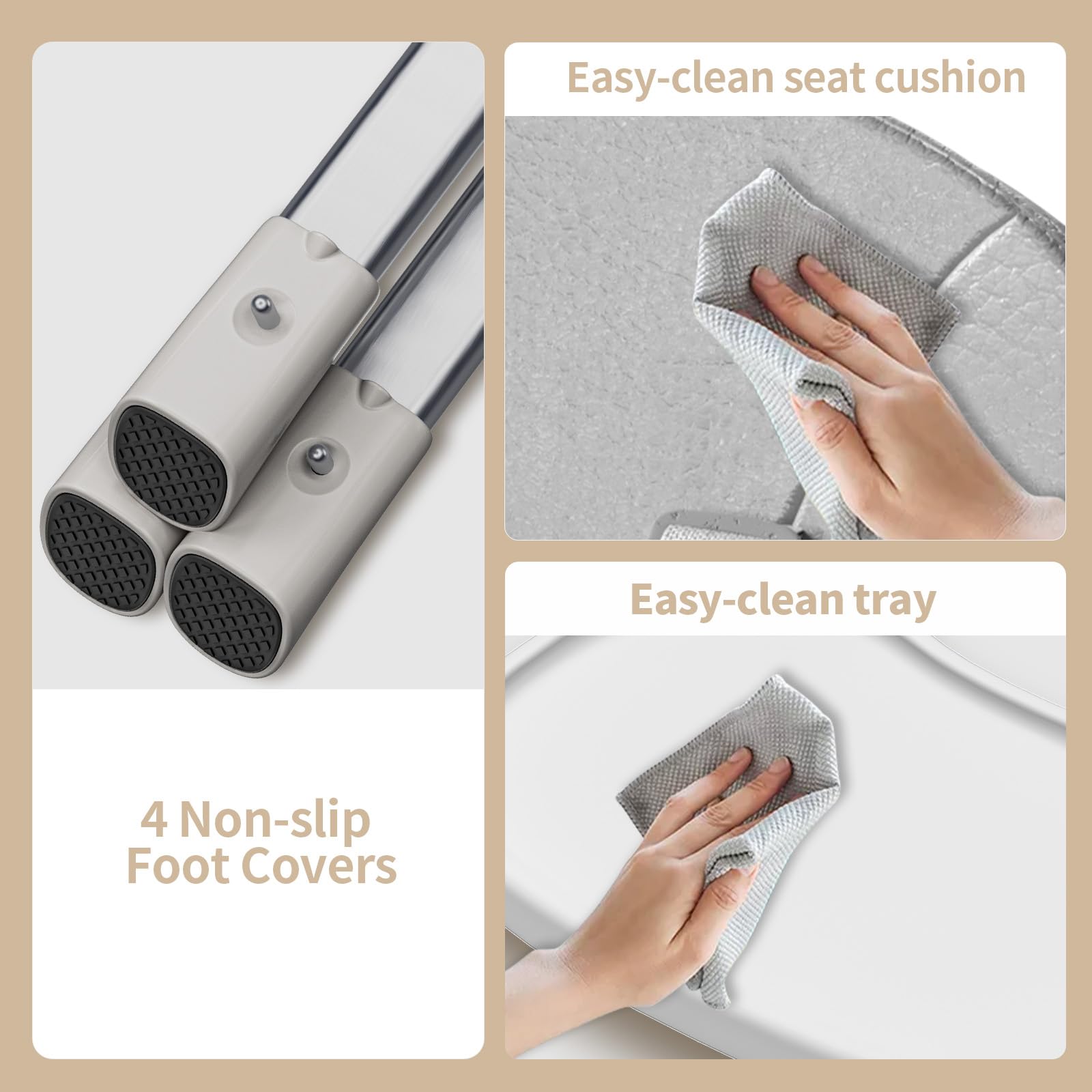 4-in-1 Convertible High Chair with 5-Point Harness and Removable Tray