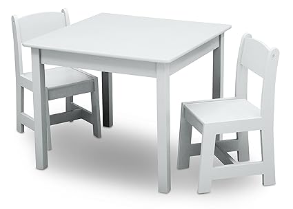 MySize Kids Wood Table and Chair Set (2 Chairs Included)
