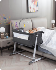 Bedside Bassinet with Wheels and Music Box