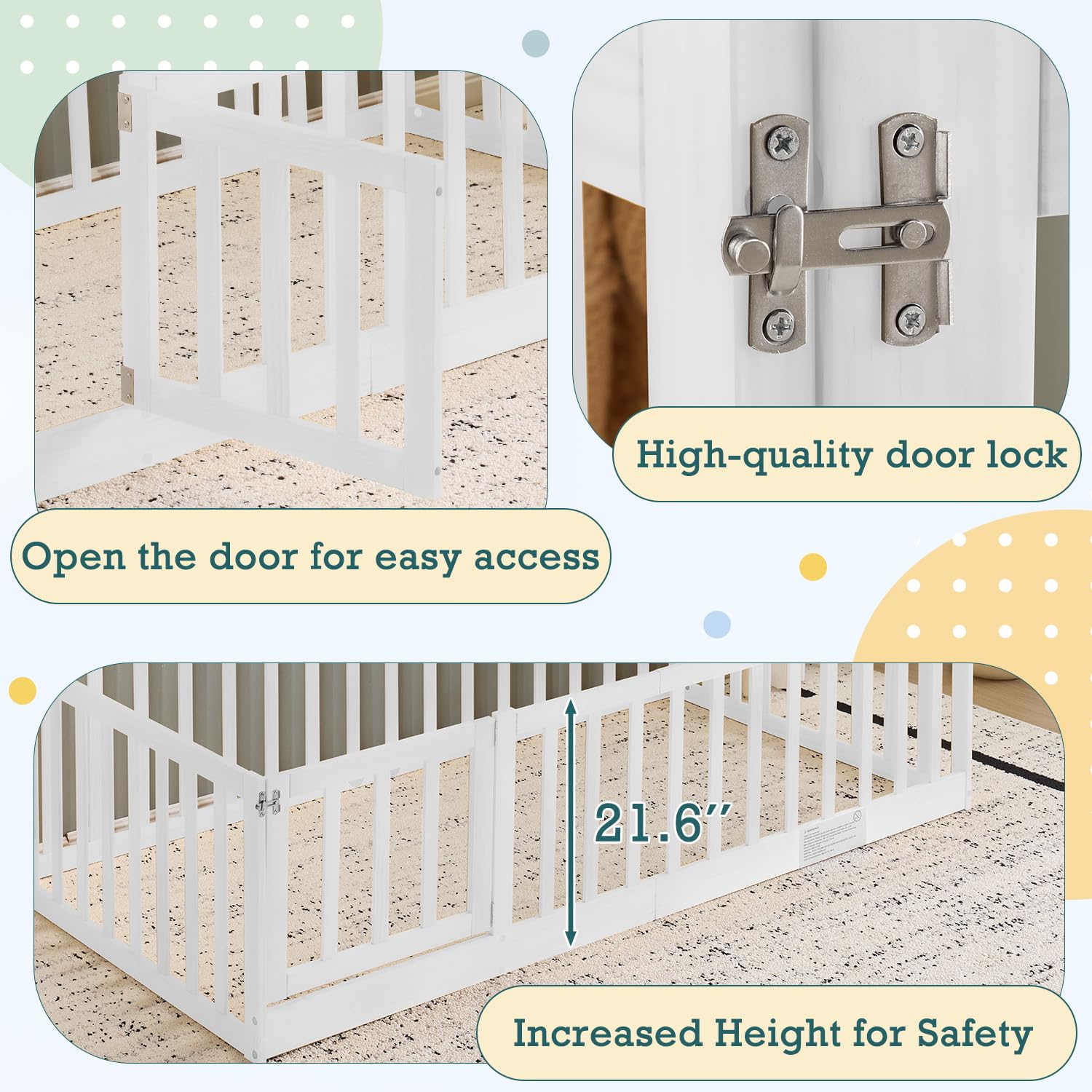 Twin Montessori Floor Bed with Safety Guardrails