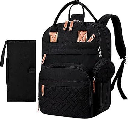 Baby Diaper Bag Backpack - Large Bag for Boys & Girls, with Changing Pad