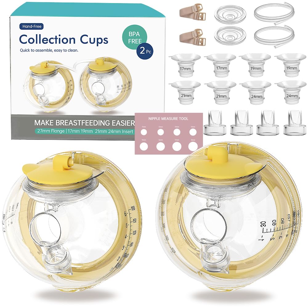 Wearable Breast Pump Collection Cup Compatible with Spectra S1 S2 9 Plus
