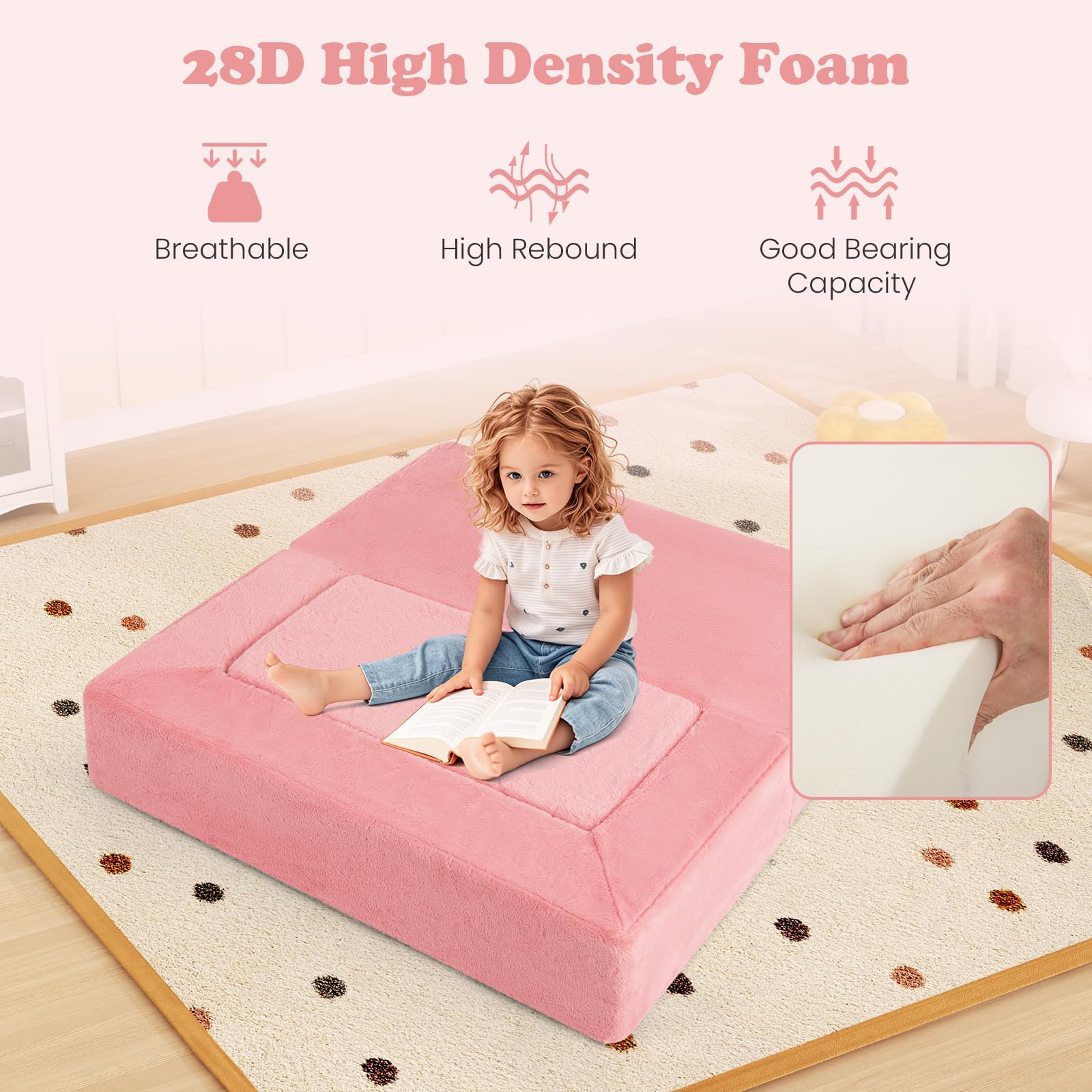 Modular Kids Play Couch Toddler Sectional Sofa Set