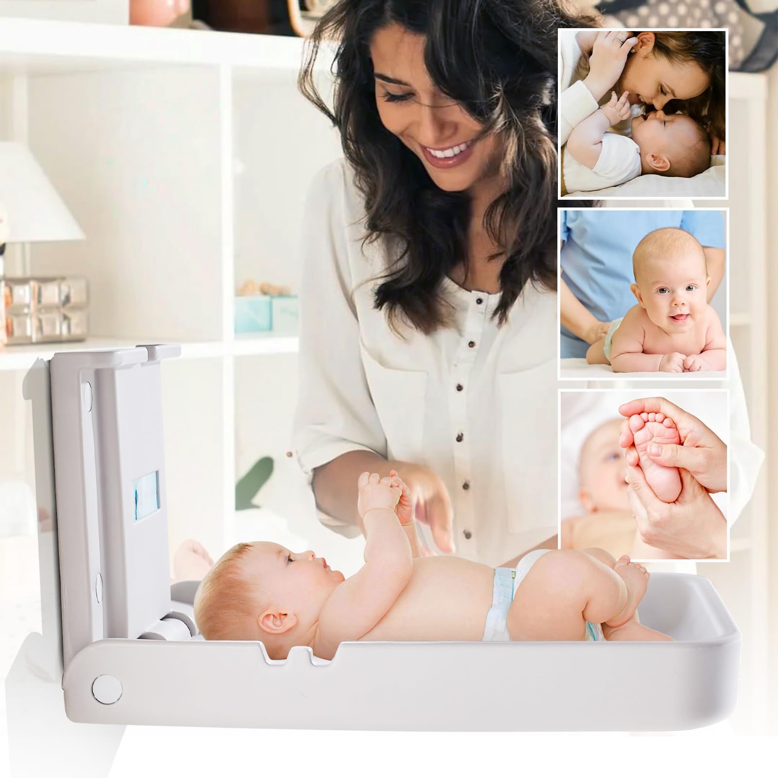 Wall Mounted Baby Changing Station Fold Down Diaper Changing Table