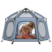 Baby Playpen with Canopy: 1-Second Setup, Ultra-Light & Sturdy