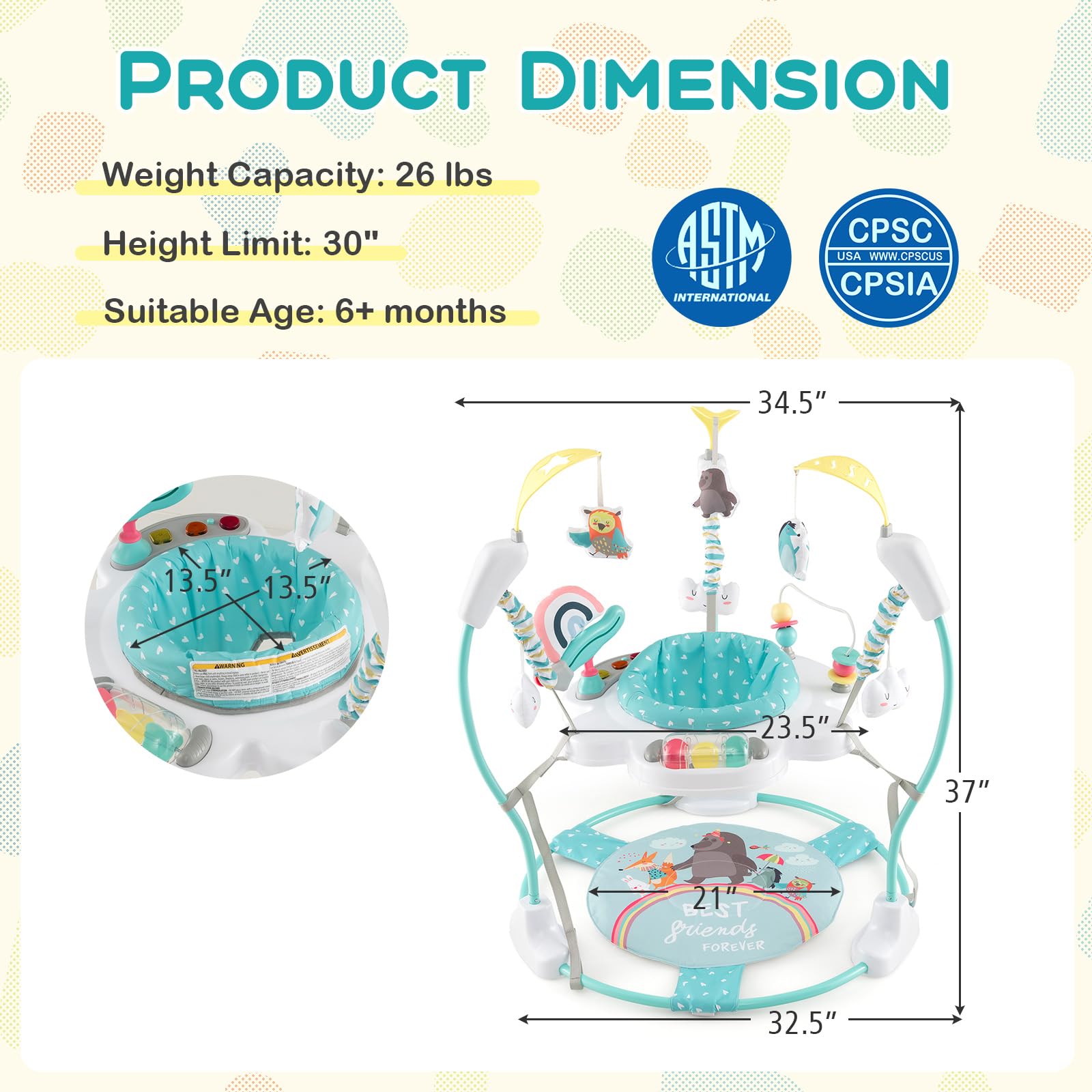 Baby Activity Center Jumper with Music and Lights