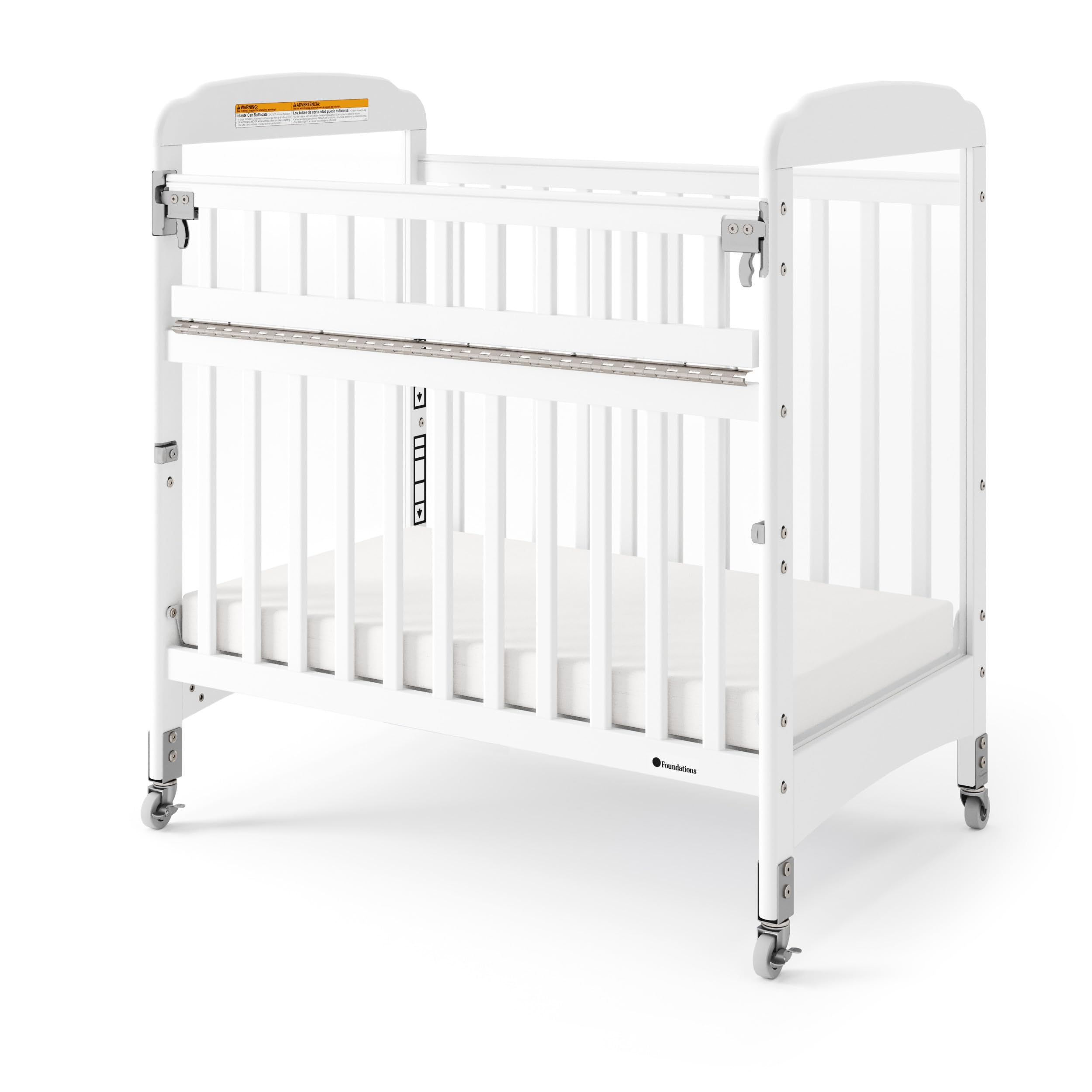 SafeReach Commercial Crib with ClearView Panels and Drop Gate