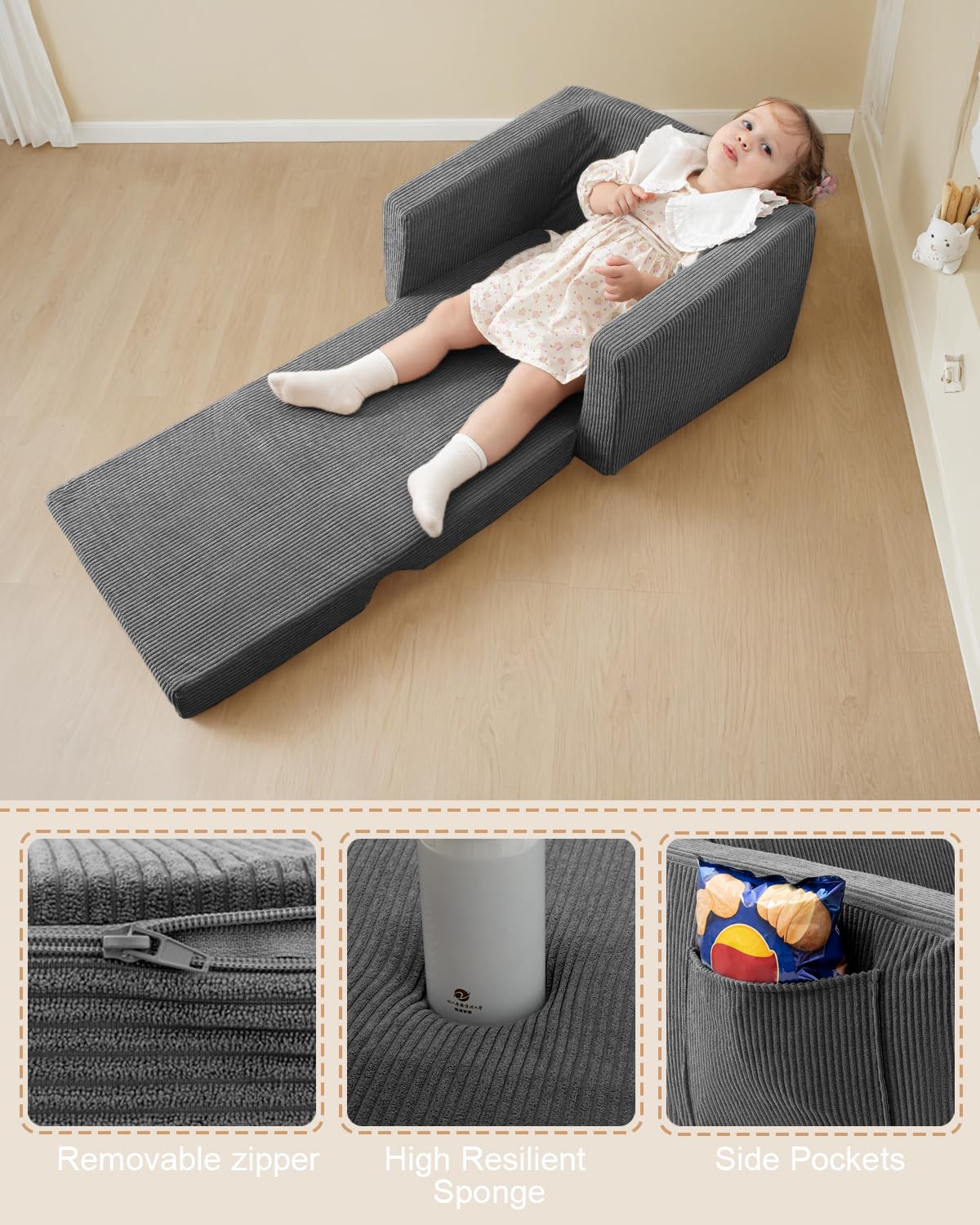 2-in-1 Toddler Chair Convertible Sofa