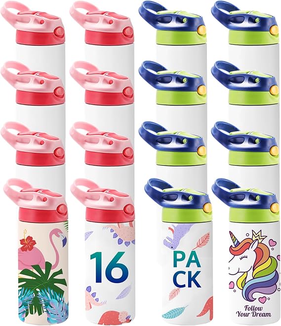 12oz Kids Sublimation Tumbler, 8 Pack Kids Sublimation Tumbler Blank