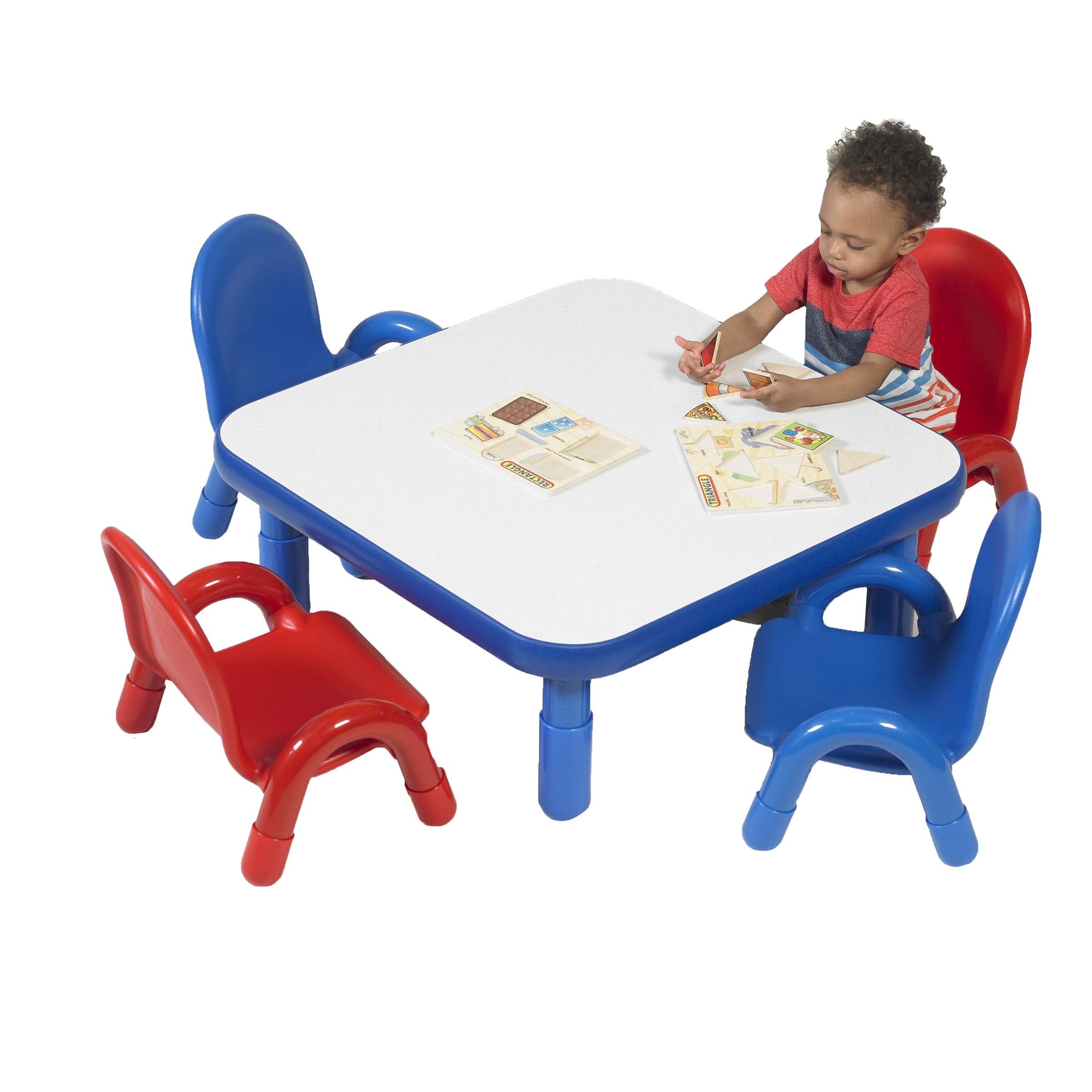 Children’s Factory BaseLine Kids Table and Chair Set, Toddler and Kids Classroom Furniture, Daycare Table and Chairs Set
