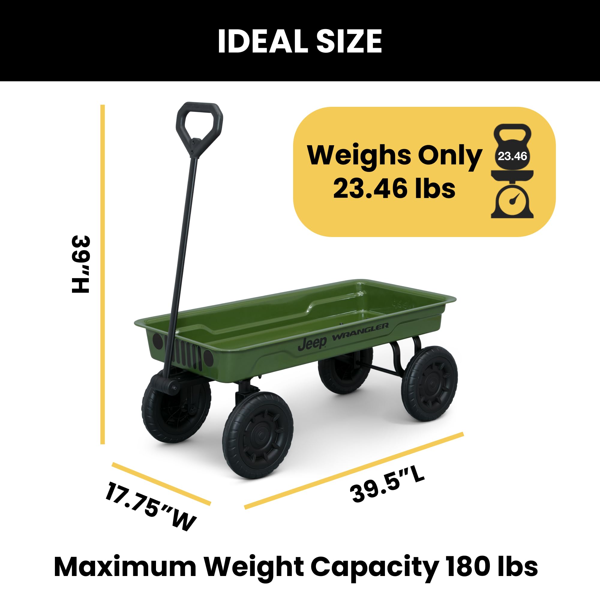 Kids Pull Wagon with All-Terrain Wheels and Steel Frame