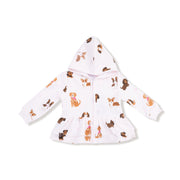 Best Friend Dogs - Pink - Zip Peplum Hoodie