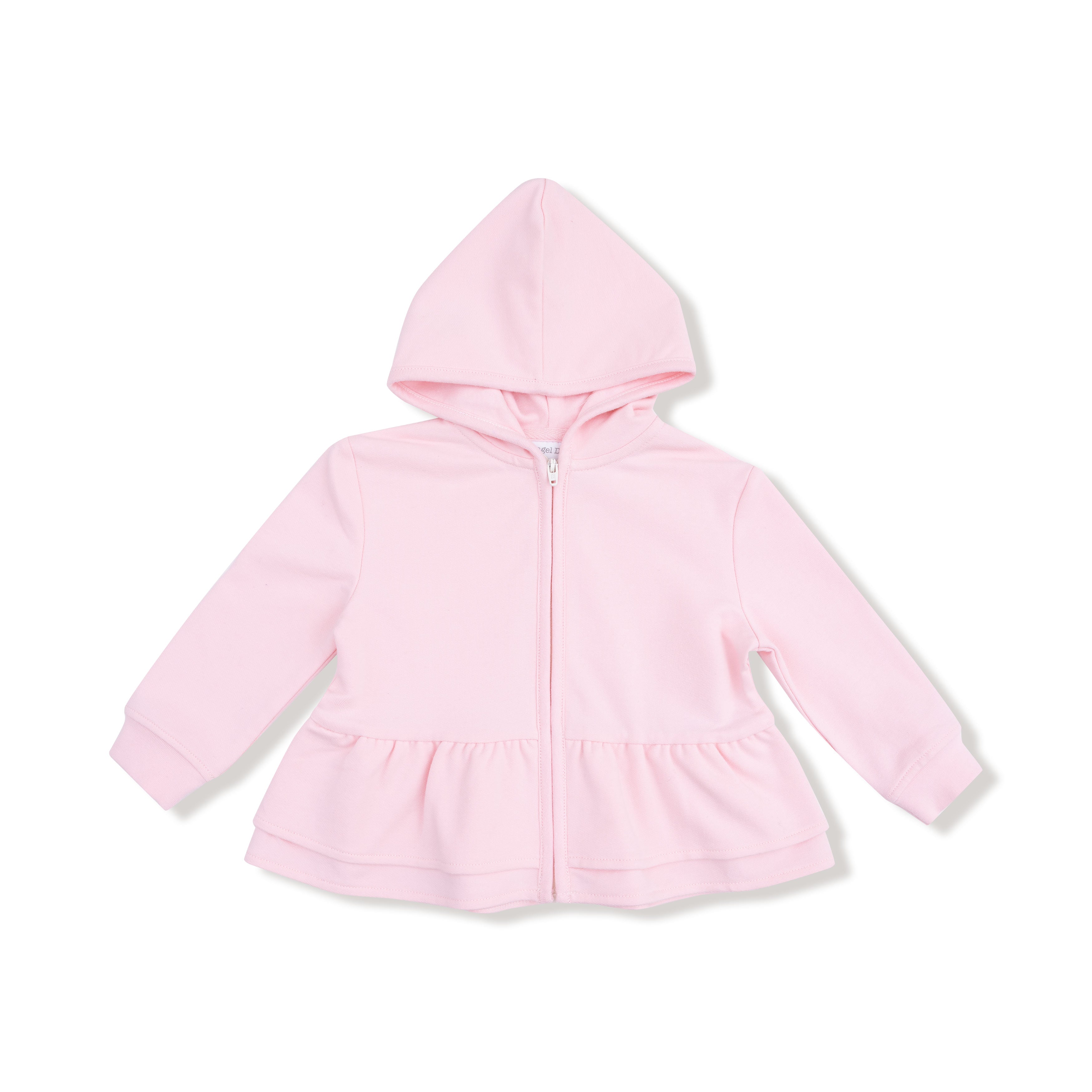 Varsity - Pink - Zip Peplum Hoodie