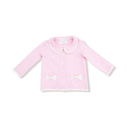 Varsity - Pink - Tweed Style Jacket with Bow Pockets