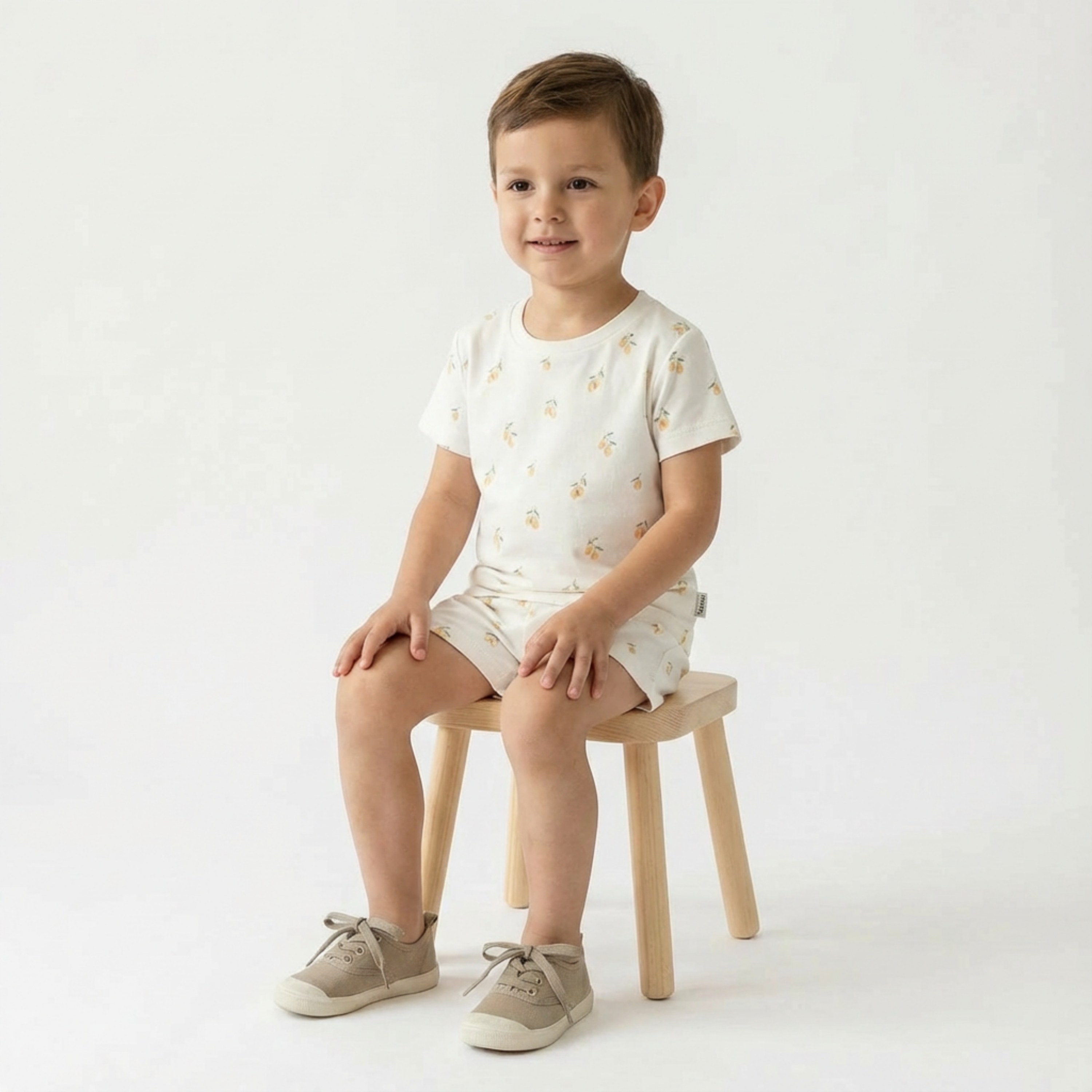 Organic Tee & Shorts Set - Lemons