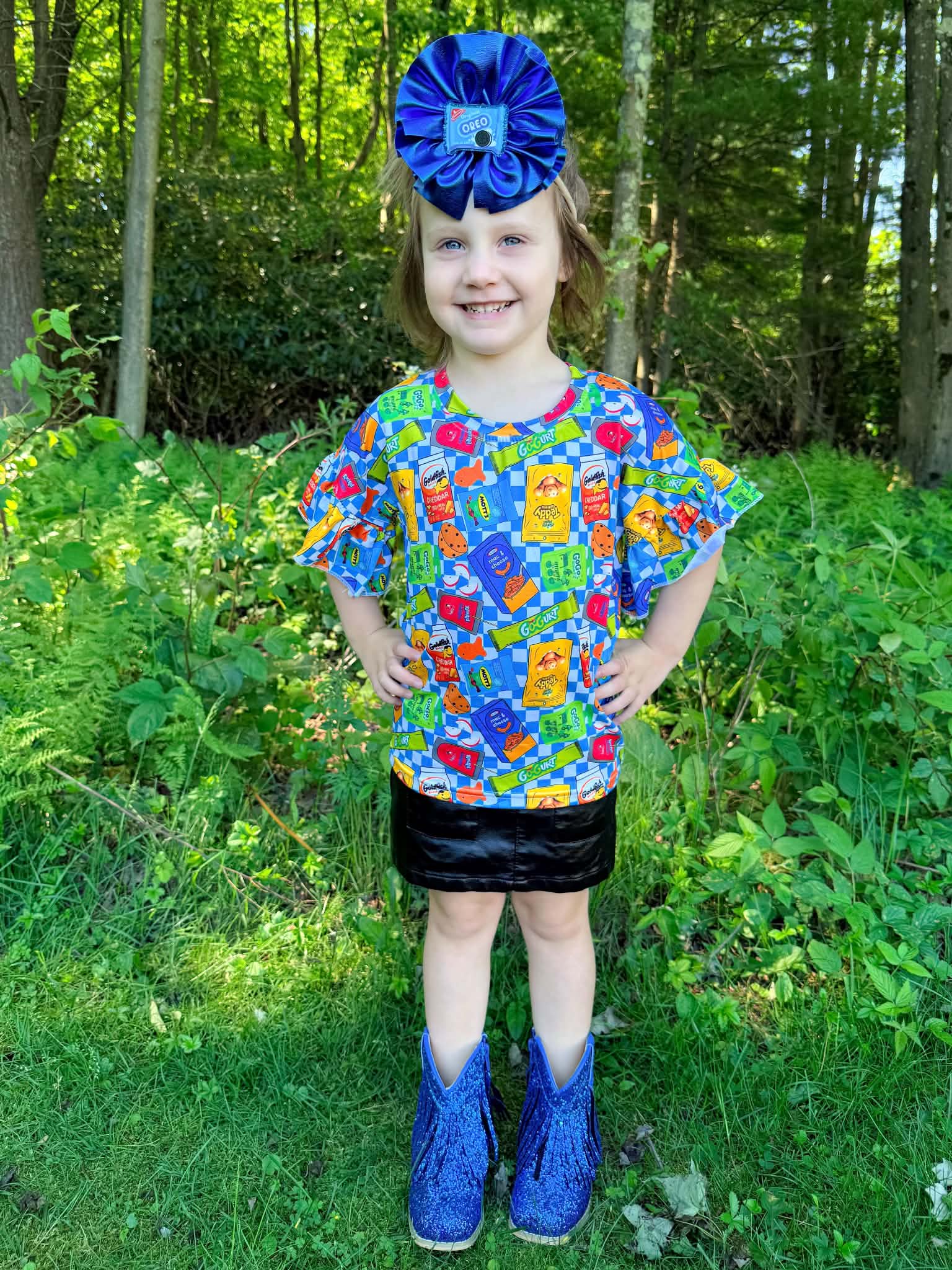 Summer snacks ruffle tee