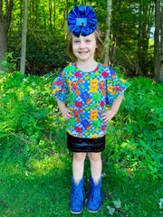 Summer snacks ruffle tee