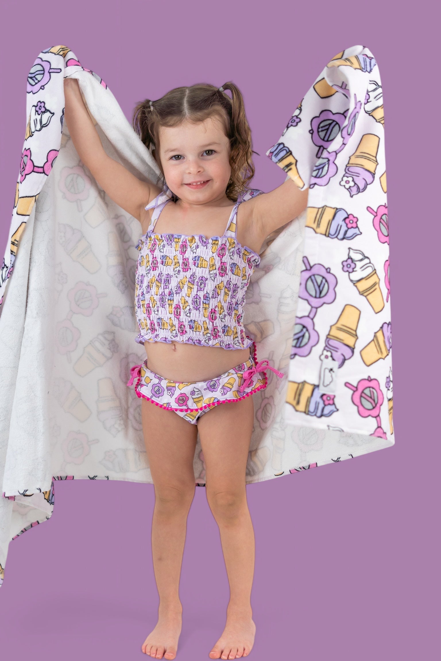 SWEET SUMMER DREAM SMOCKED TANKINI TWO PIECE SWIM SUIT