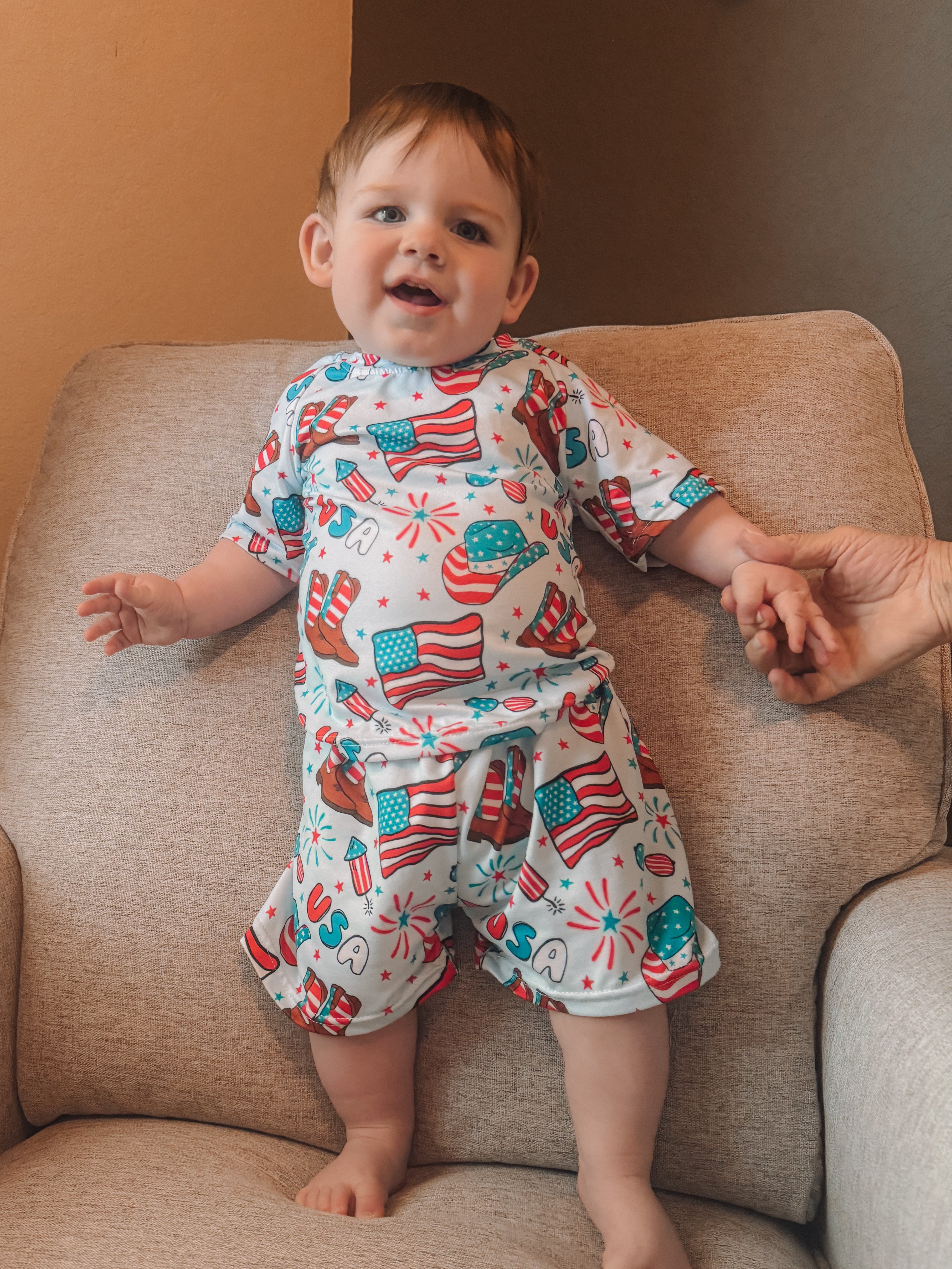 Boys two piece USA set