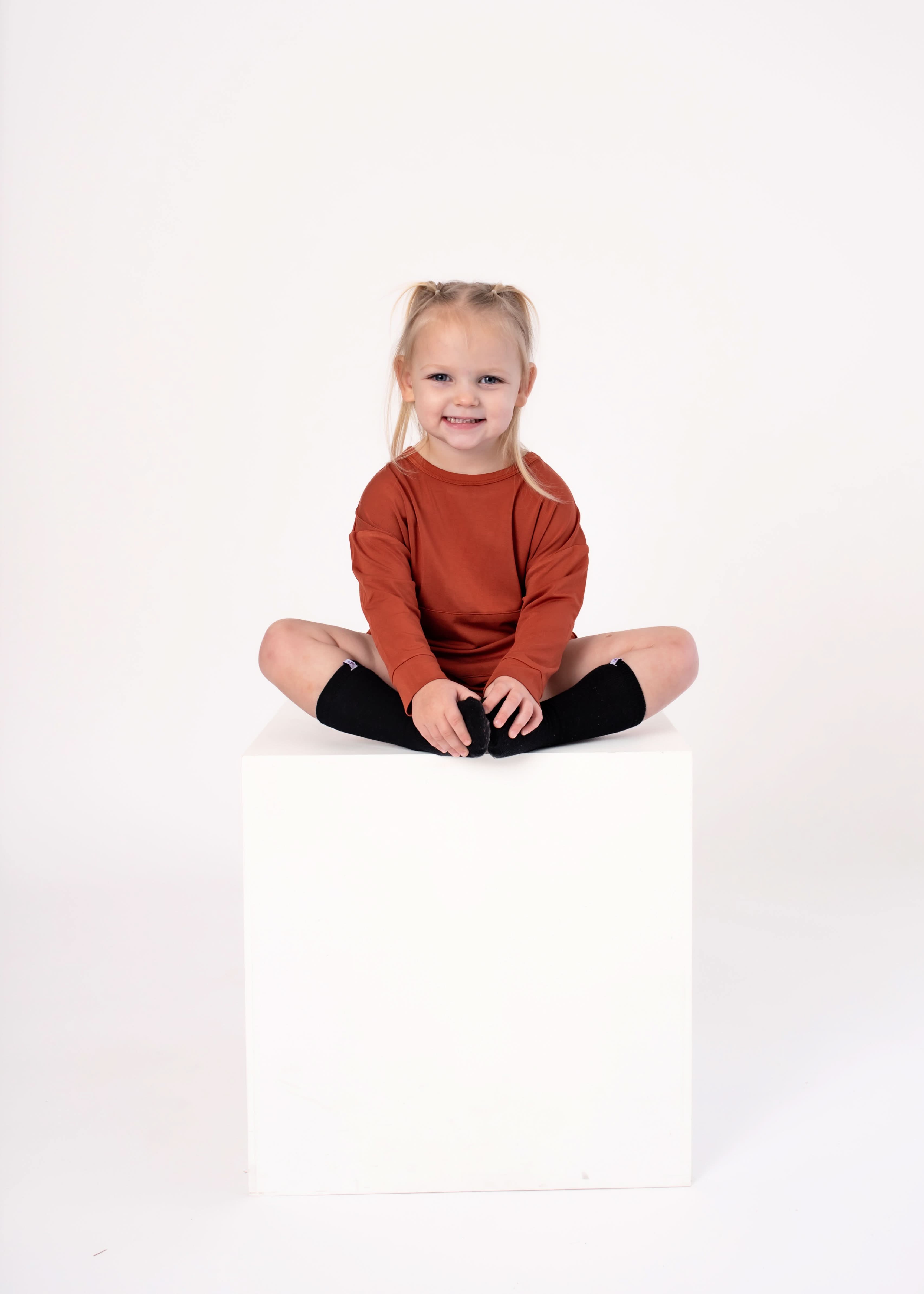 Pecan | Long Sleeve Bubble Romper