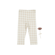 The Printed Legging - Tan Grid