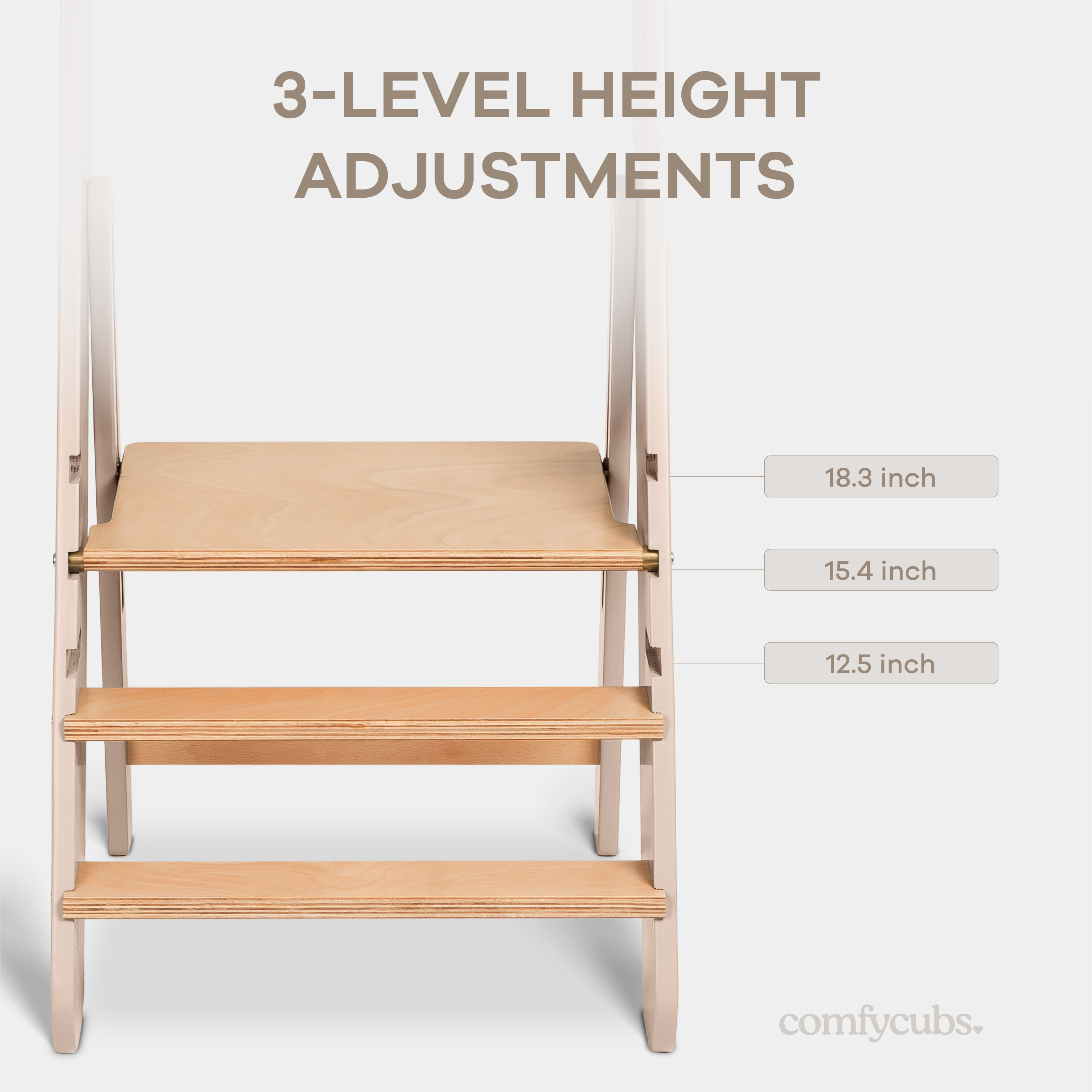 Kids Step Stool for Ages 3+ in Blush