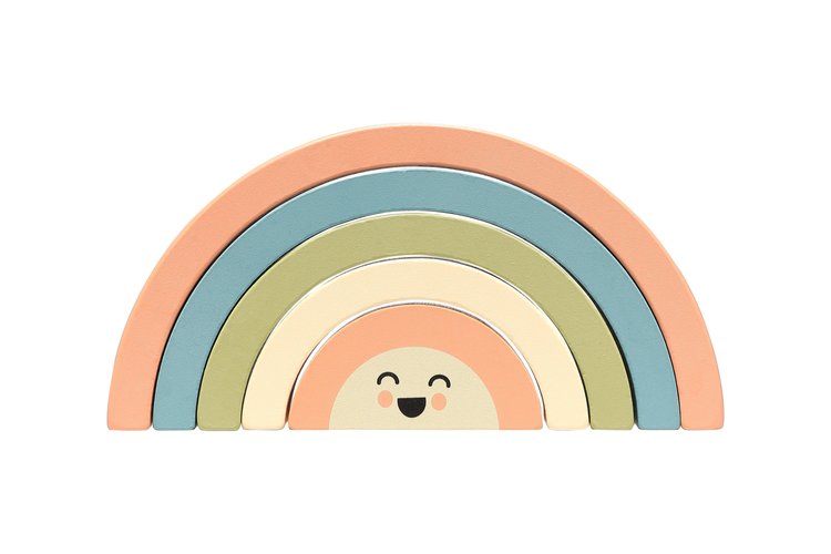 Wooden Stacking Rainbow Toy