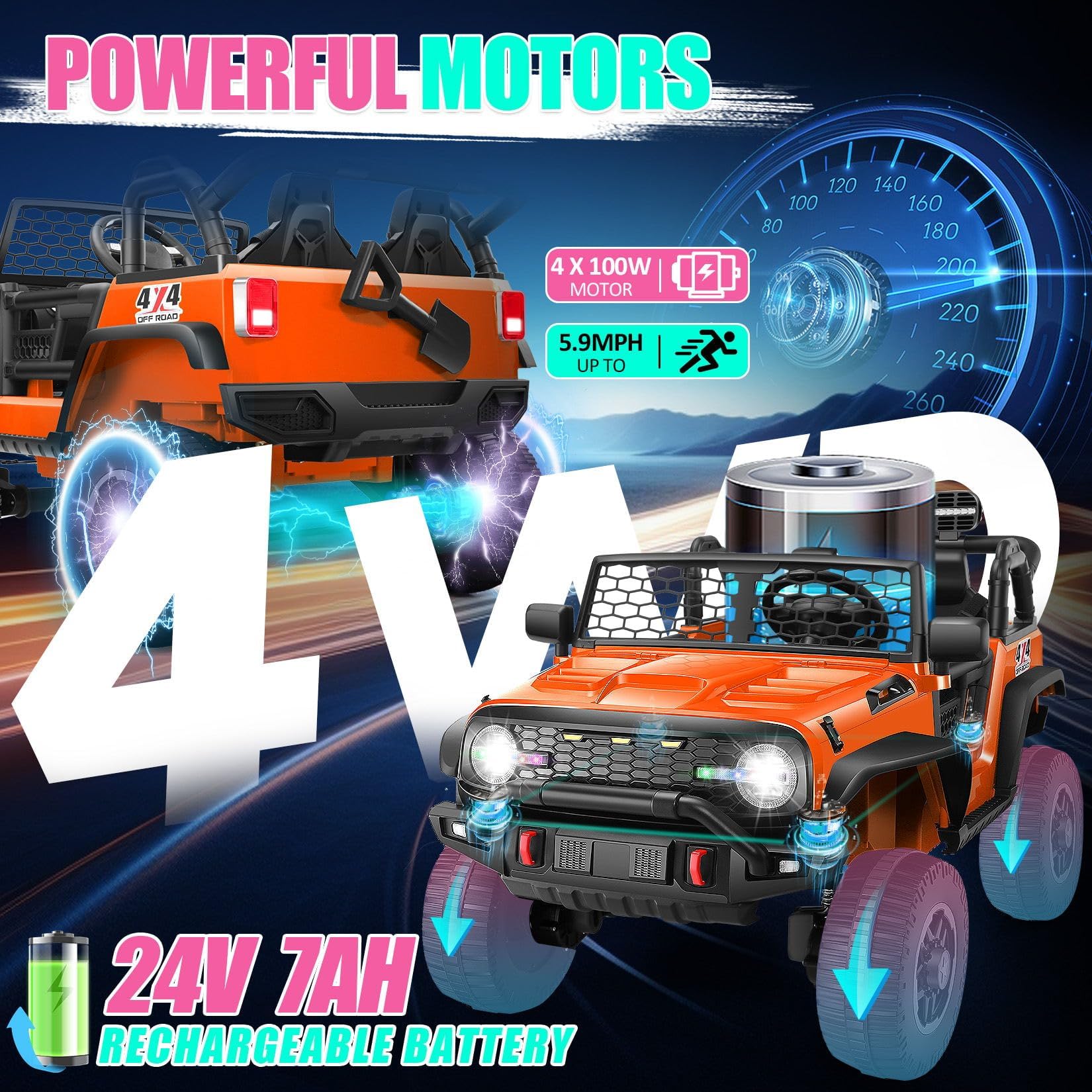 24V Kids Ride-On Truck with Remote Control