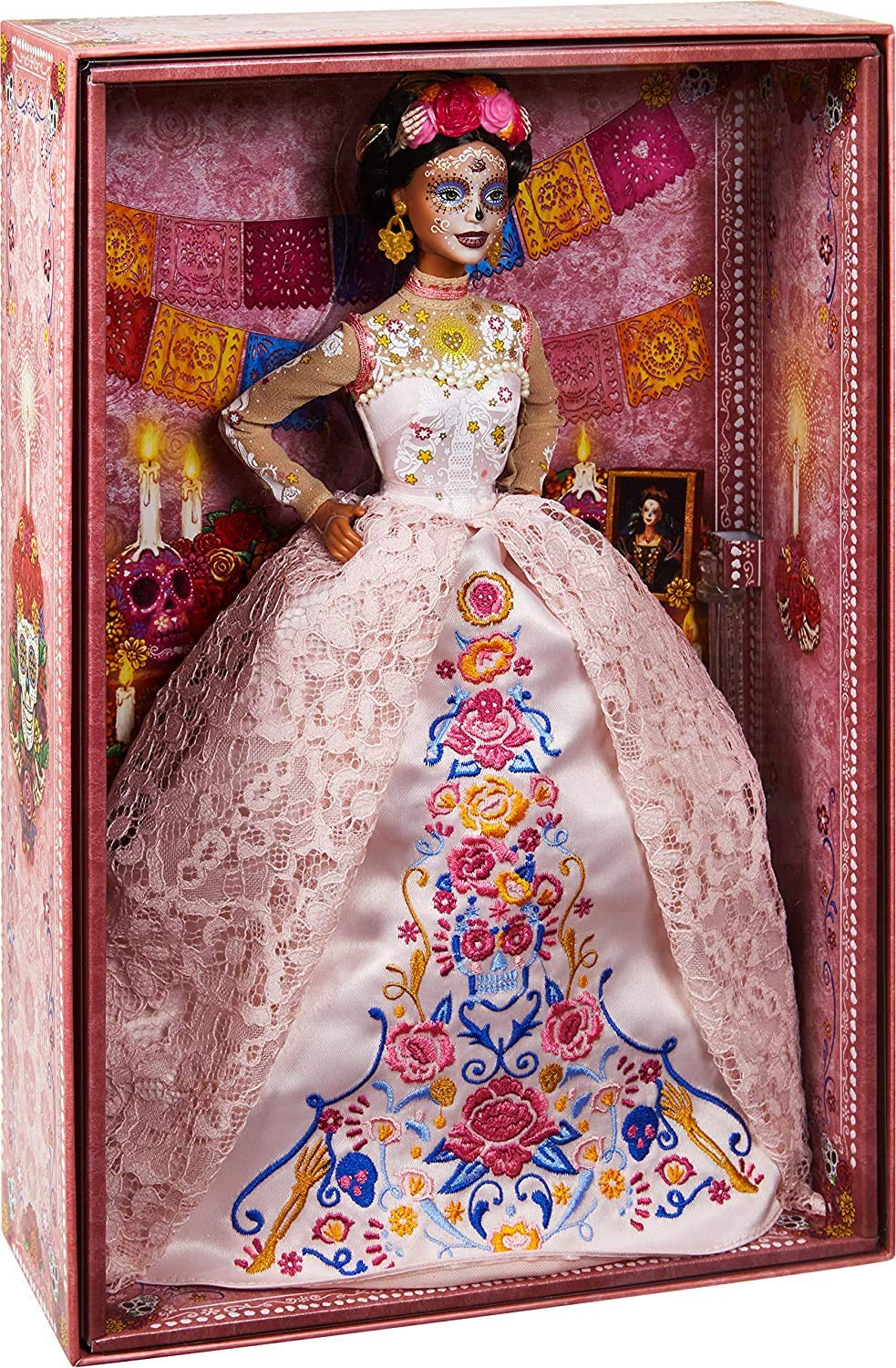 Signature Dia De Muertos 2020 Doll (12-in Brunette) in Embroidered Lace