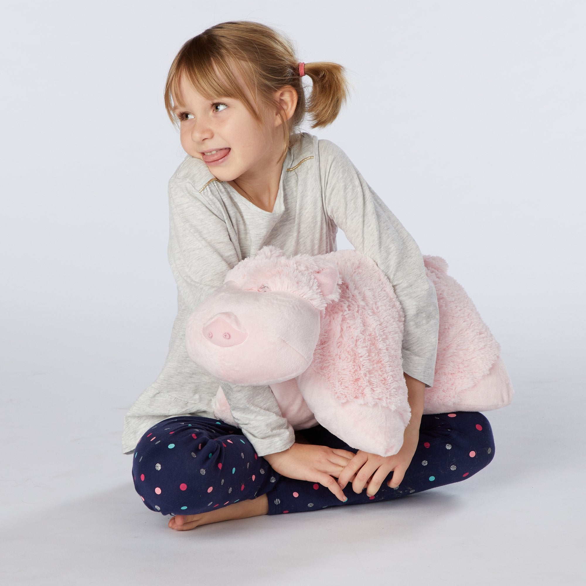 Originals, Wiggly Pig, 18" Stuffed Animal Plush Toy , White