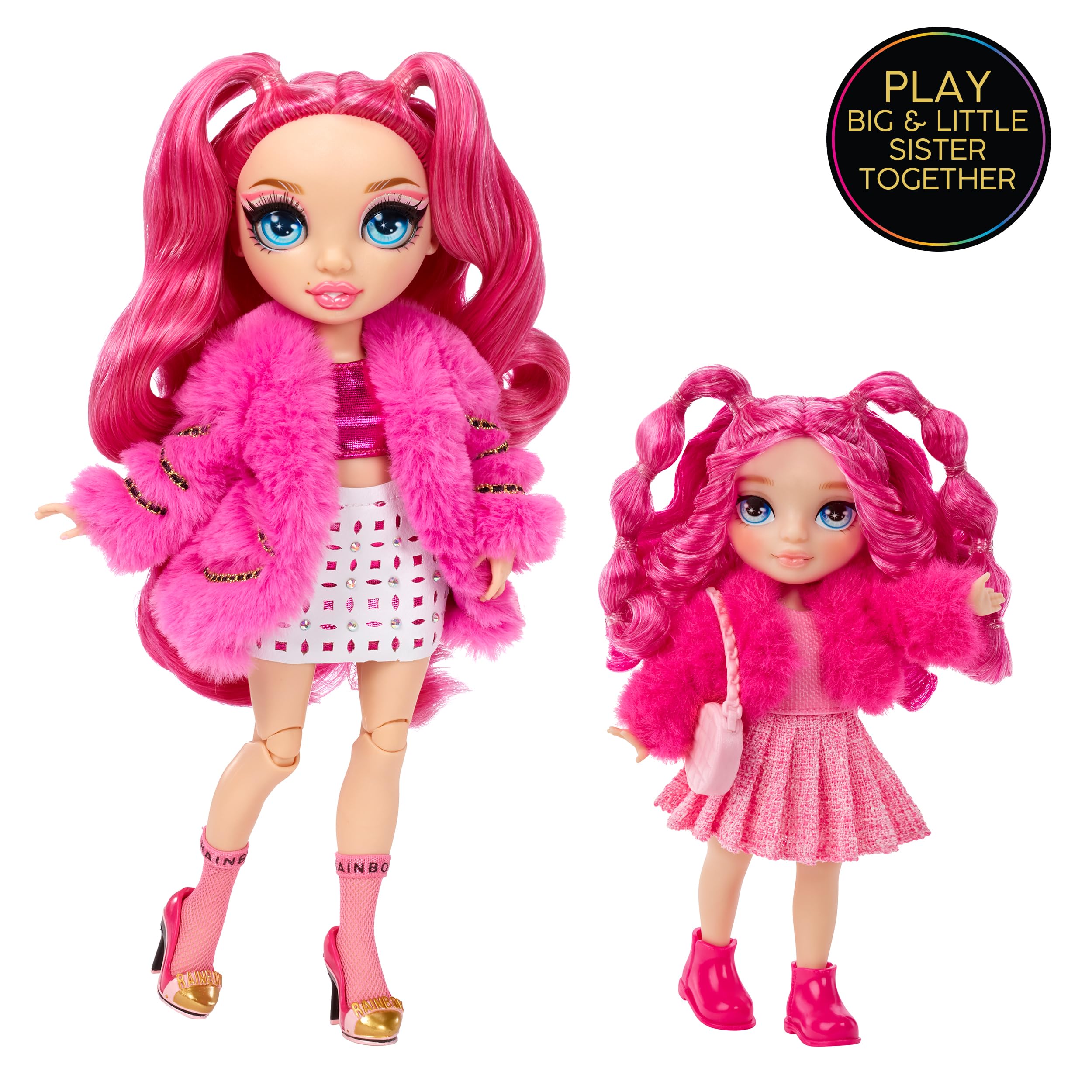 Littles – Magenta Monroe, Pink 5.5" Posable Small Doll with Purse, Magical Pet Kitty