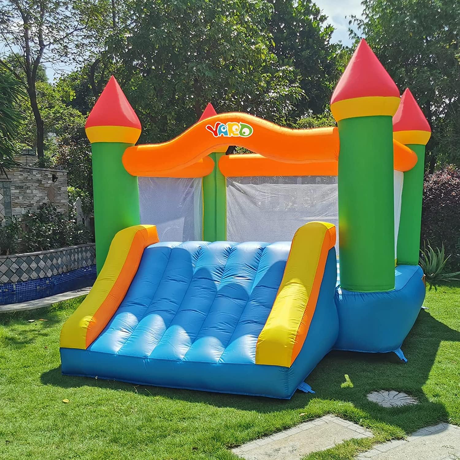 Inflatable Bounce House with Slide for Kids