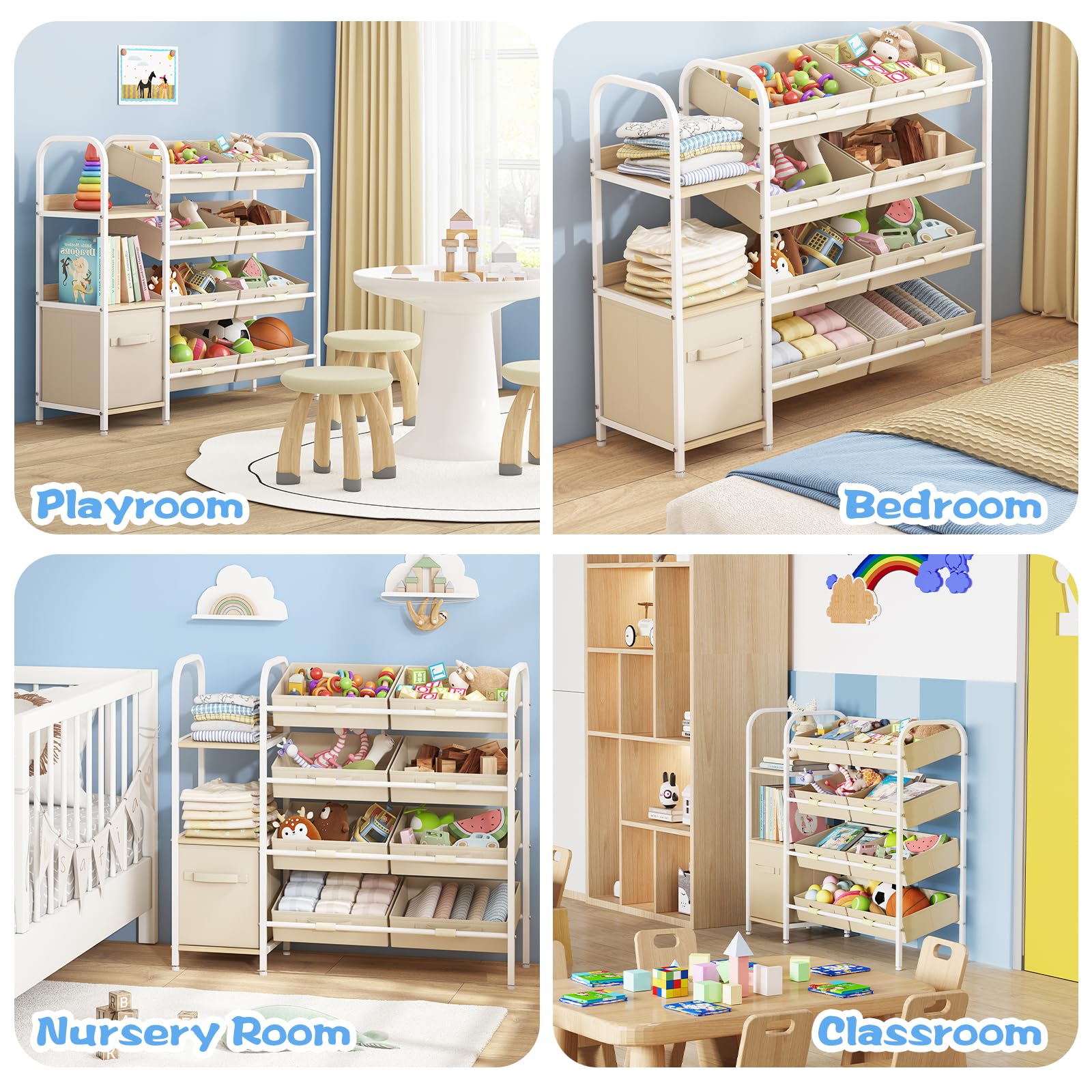 Kids Toy Storage Organizer with Fabric Drawers