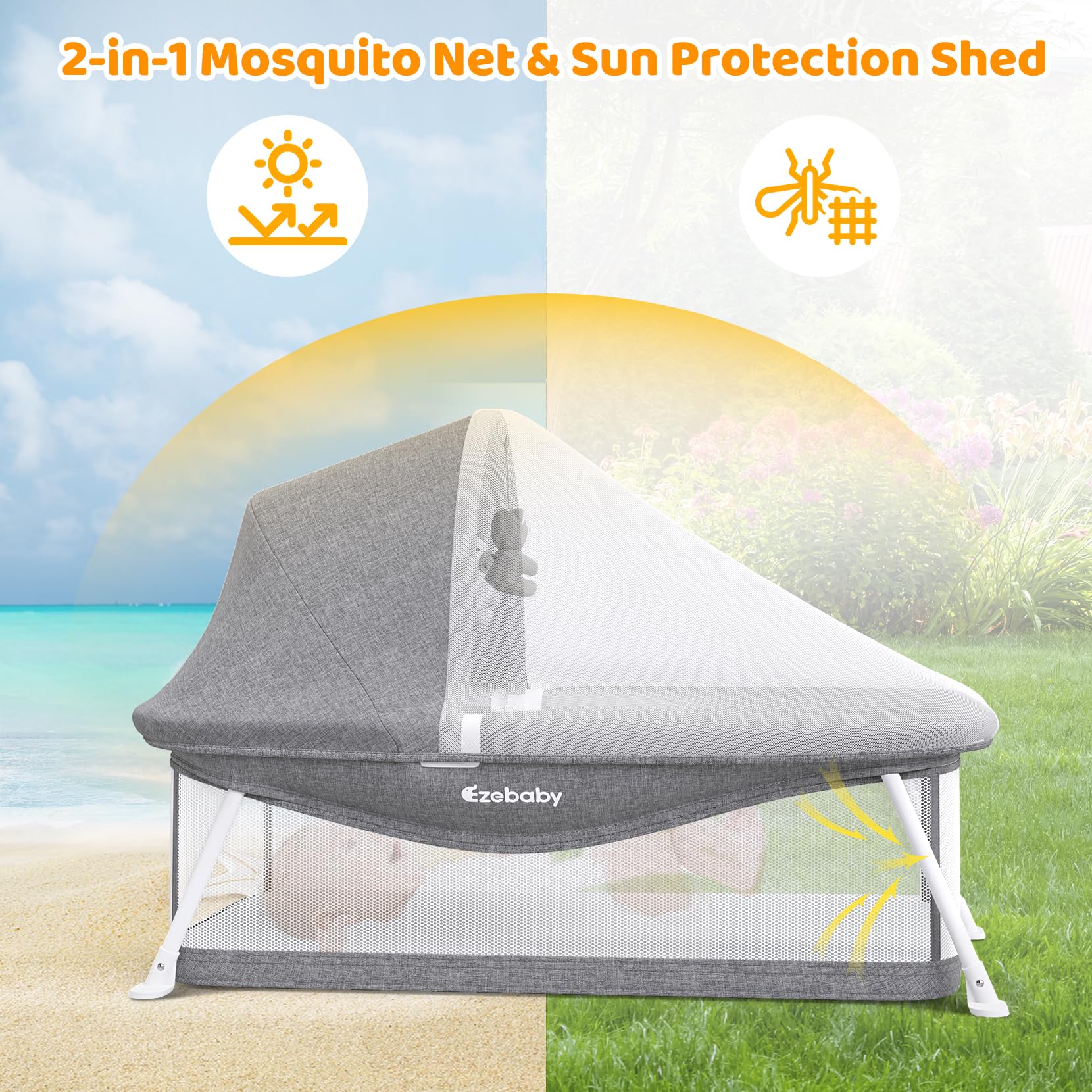 Portable Travel Bassinet for Baby 0-5 Months