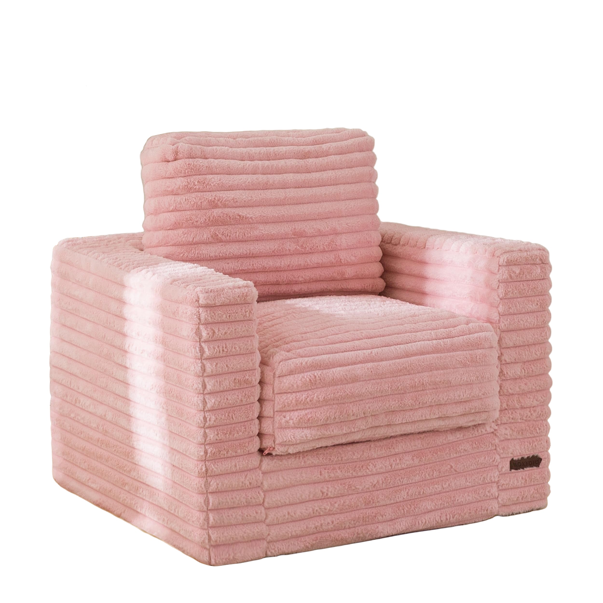 Kids Bean Bag Chair, Comfy Faux Fur Bean Bag Sofa with Filler
