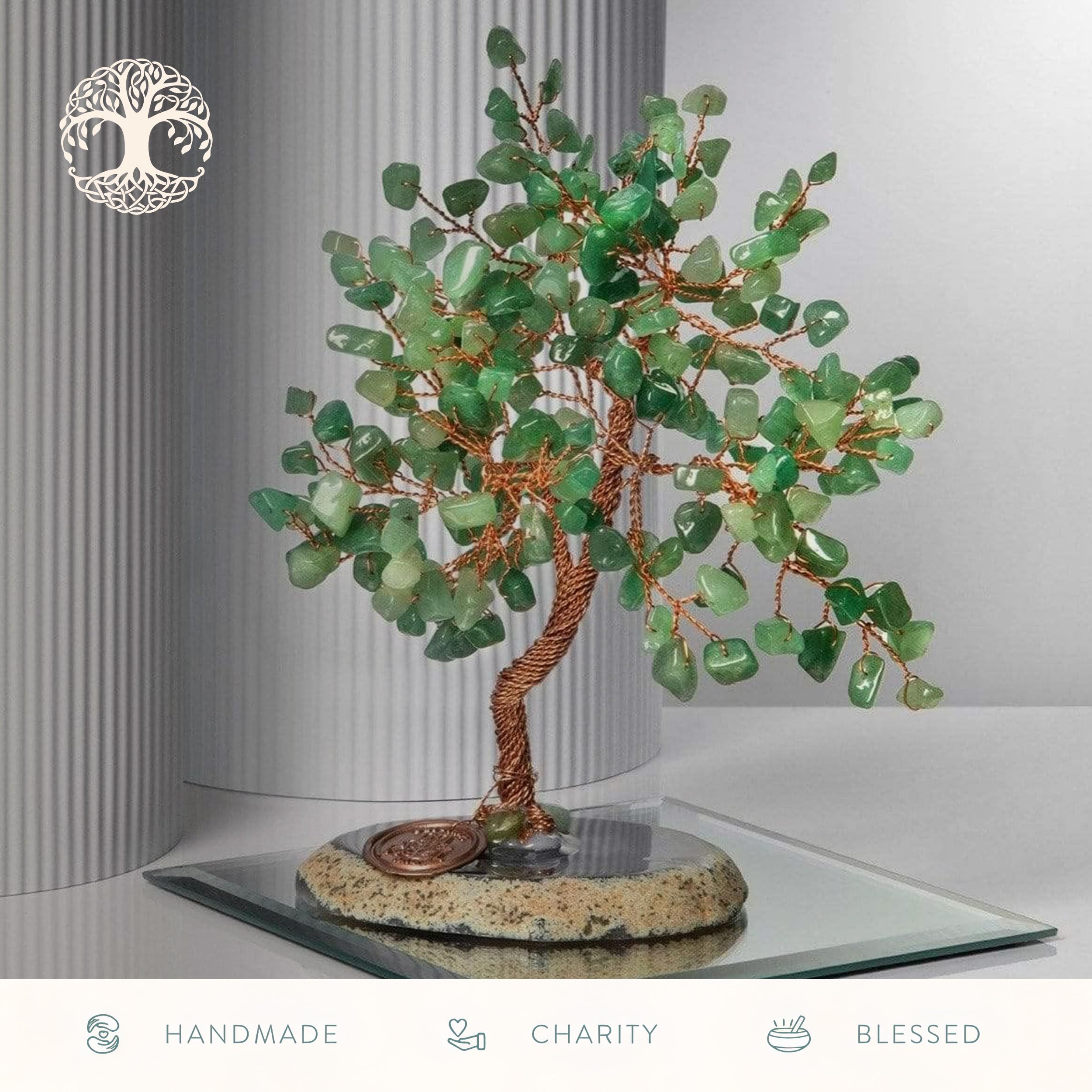 Jade Crystal Feng Shui Tree of Life Home Decor
