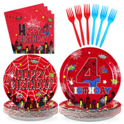 Spider 4th Birthday Party Supplies Red Blue Spider 4th Birthday