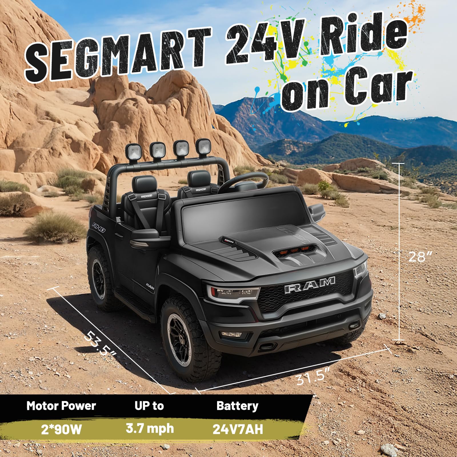 RAM 1500 RHO 24V Ride-On Truck for Kids