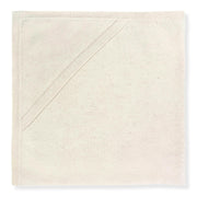 Cashmere Receiving Blanket with Hood in Natural - Unisex, 30” x 30”