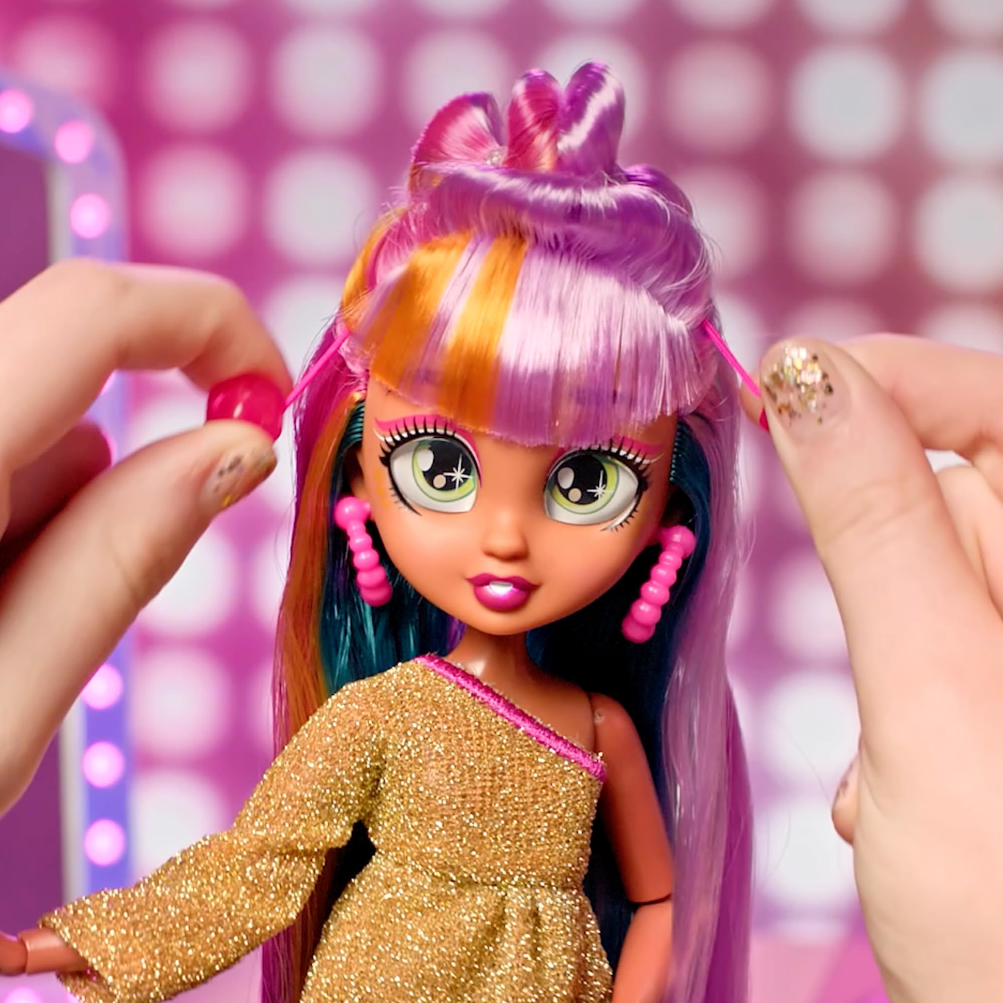 VIP Girls Hair Makeover Quinn Fashion Doll with 11" Colorful Long Styling Hair